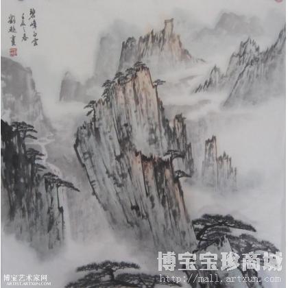 刘超 山水画 四尺斗方作品 类别: 国画山水作品