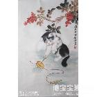 刘超 传统花鸟画 猫咪 写意国画猫狗作品 类别: 写意国画猫狗